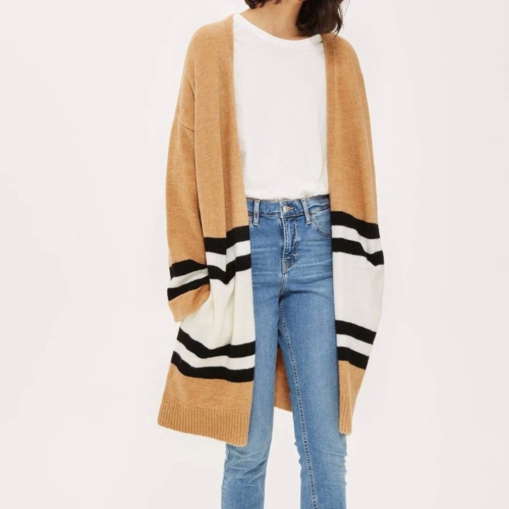 Topshop Colorblock Cardigan